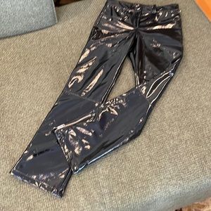 Maje black faux patent pants (sz 34- Maje size 0)